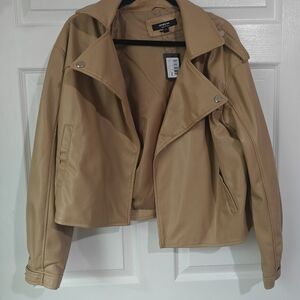 Simply Be Camel Leather Jacket
